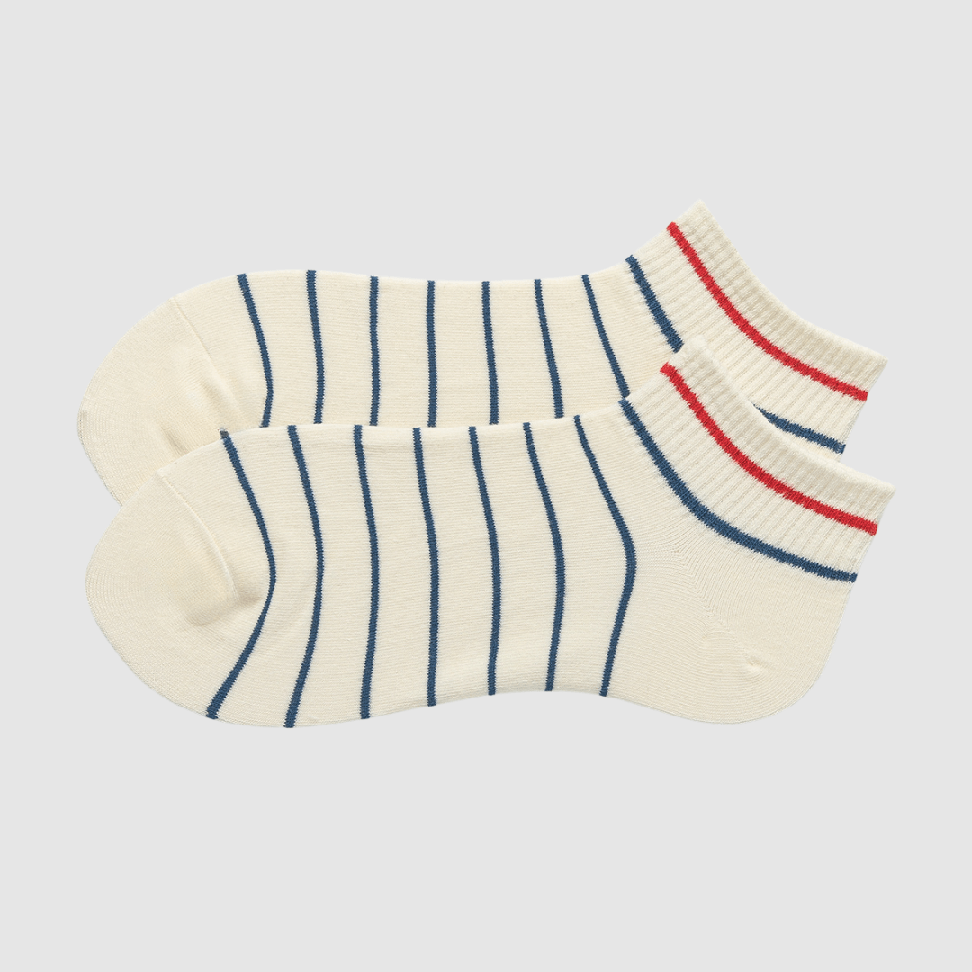 Renaissance Socks Crew Socks 4-10 Unisex Striped Ankle Socks