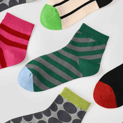 Renaissance Socks Ankle Socks 4-10 5-Pack Women's Geometric Ankle Socks