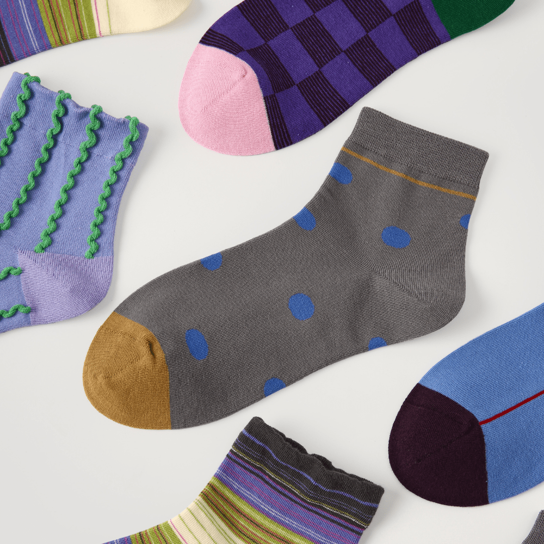 Renaissance Socks Ankle Socks 4-10 5-Pack Women's Geometric Ankle Socks