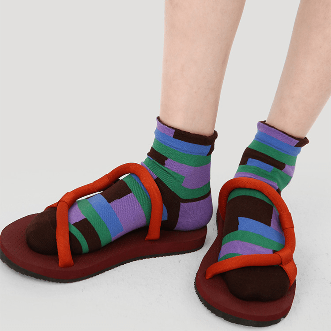 Renaissance Socks Ankle Socks 4-10 5-Pack Women's Geometric Ankle Socks