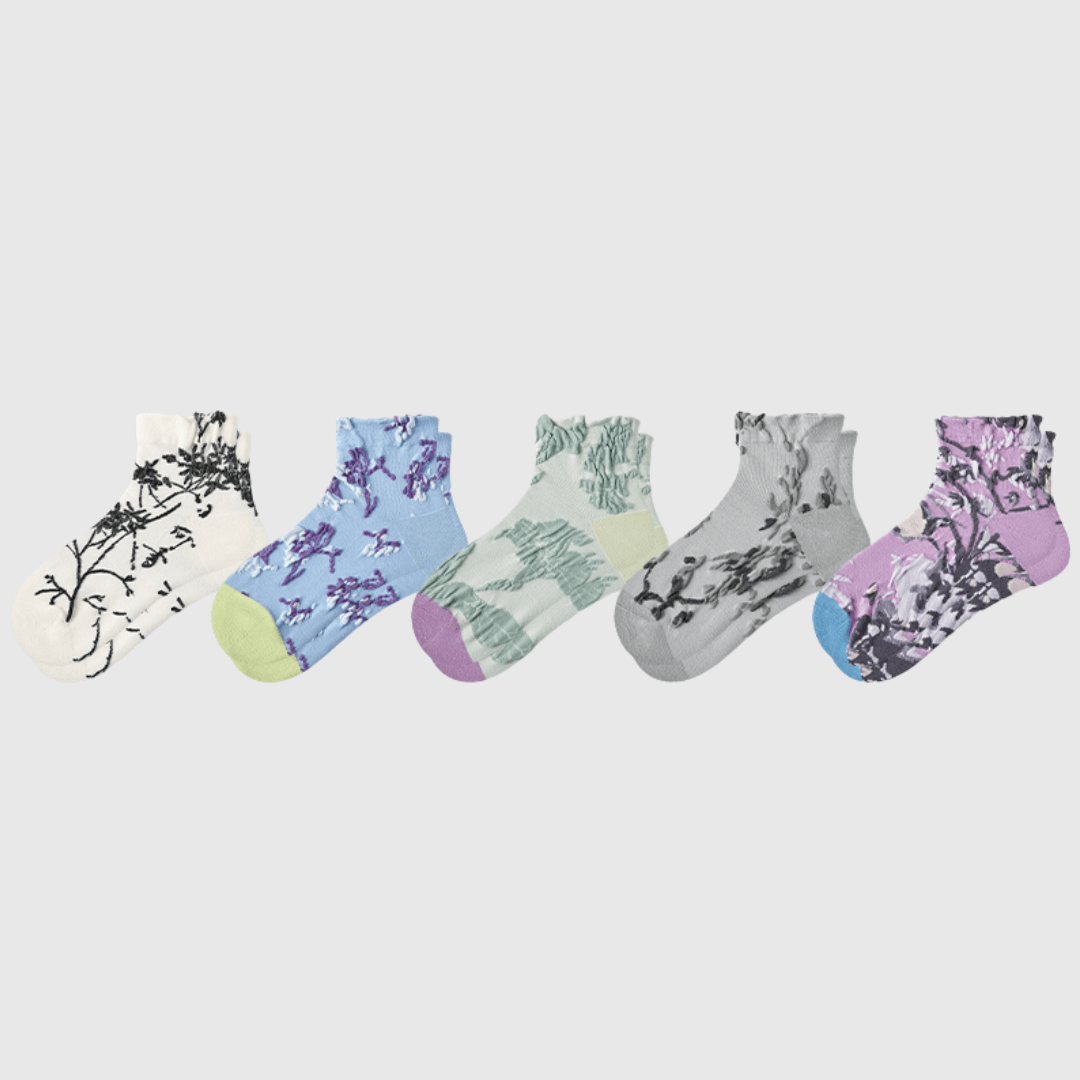 5-Pack Women's Spring Floral Ankle Socks – Renaissance Socks