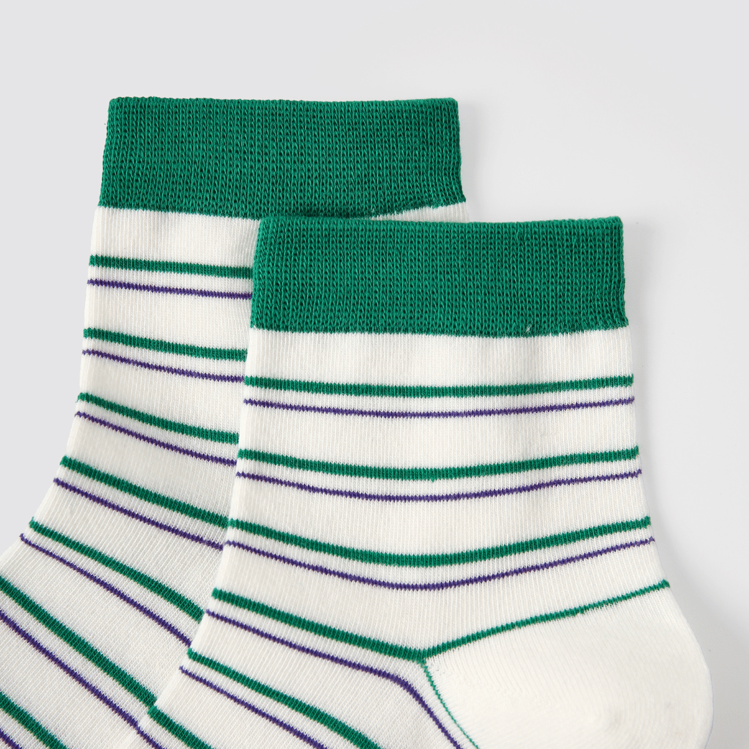 Renaissance Socks Ankle Socks 4-10 5-Pack Women's Striped Ankle Socks