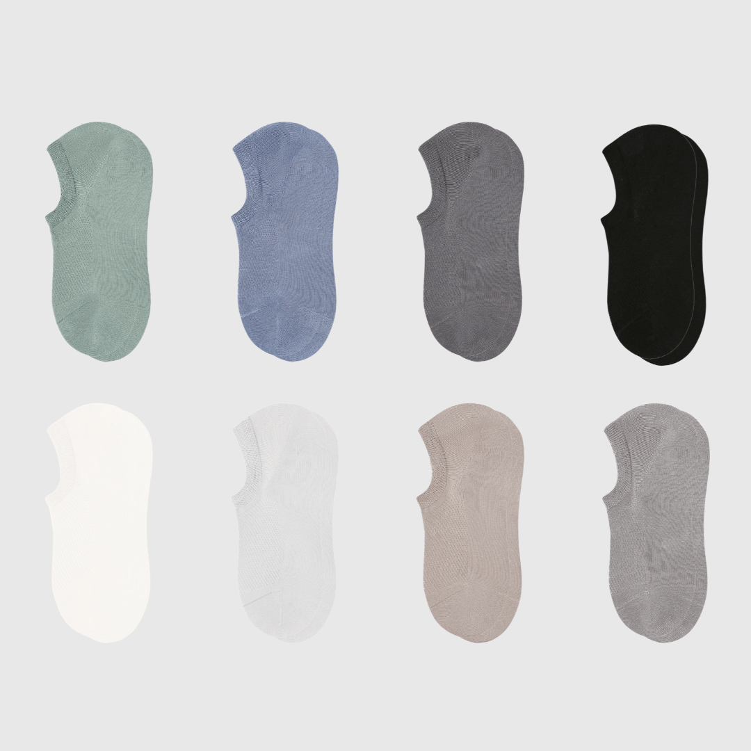 Renaissance Socks Ankle Socks 4-10 / 8-Pack Men's Non Slip No Show Socks