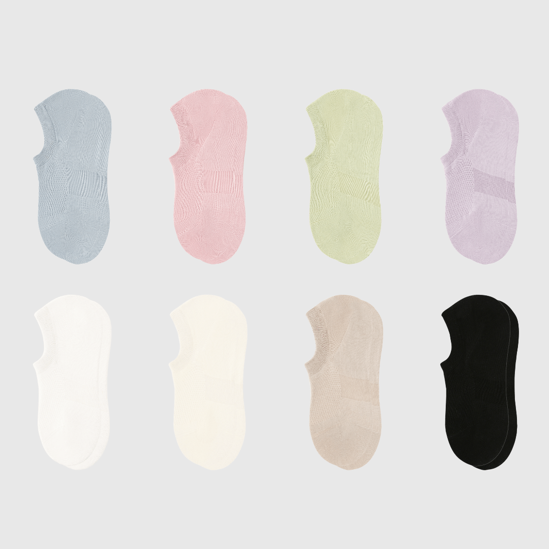 Renaissance Socks Ankle Socks 4-10 / 8-Pack Women's Non Slip No Show Socks