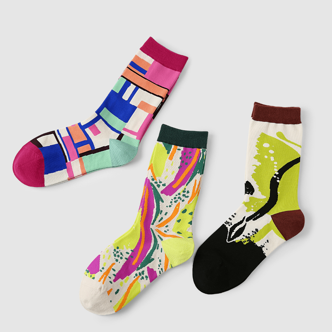 Renaissance Socks Crew Socks 35-39 3-Pack Boundlessly Bold Meets Bright Socks