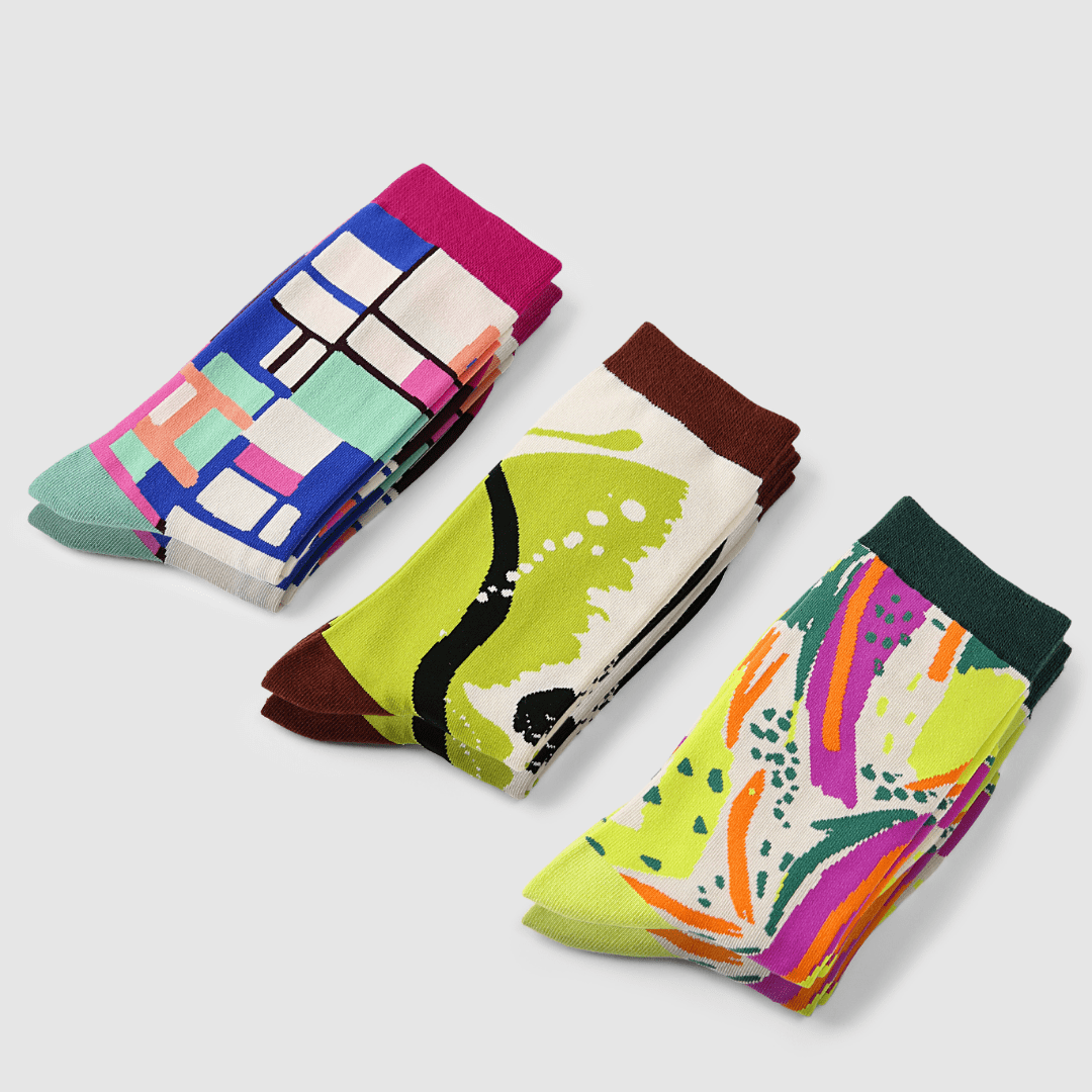 Renaissance Socks Crew Socks 35-39 3-Pack Boundlessly Bold Meets Bright Socks