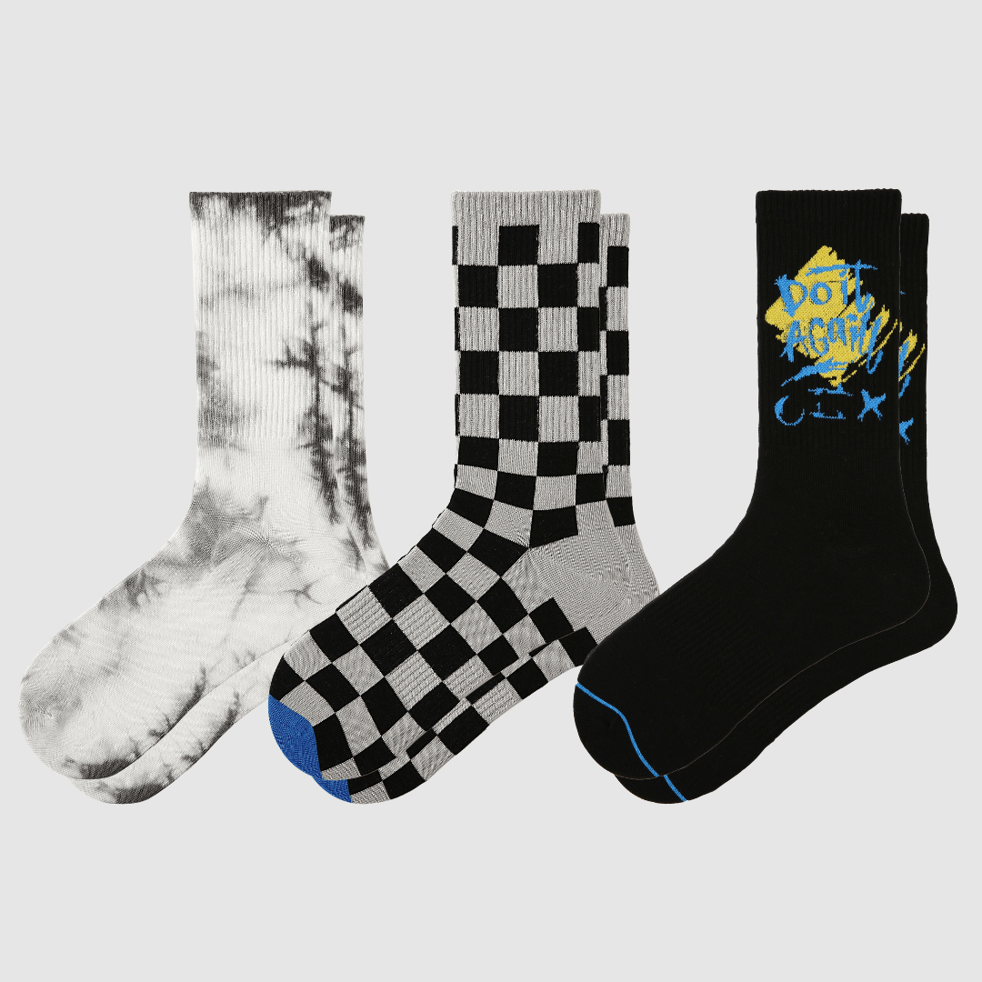 Renaissance Socks Crew Socks 6-12.5 / 3-Pack 3-Pack Men's Tie Dye Crew Socks