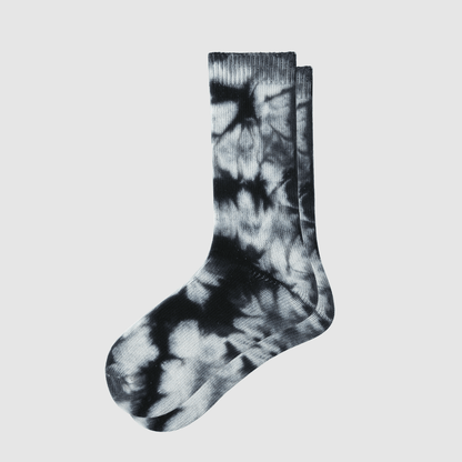 Renaissance Socks Crew Socks 6-12.5 / Tie Dye 3-Pack Men's Tie-Dye Crew Socks - Black