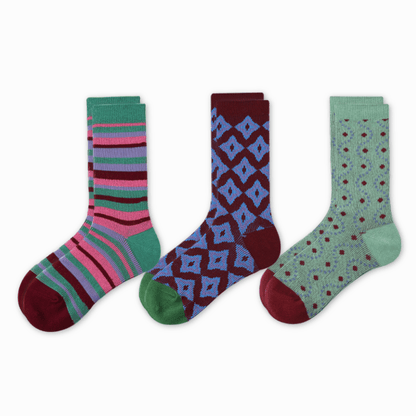 Renaissance Socks Crew Socks 35-39 3-Pack Pottery Garden Socks