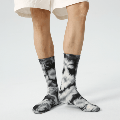 Renaissance Socks Crew Socks 39-44 3-Pack Tie-Dye Crew Socks - Black