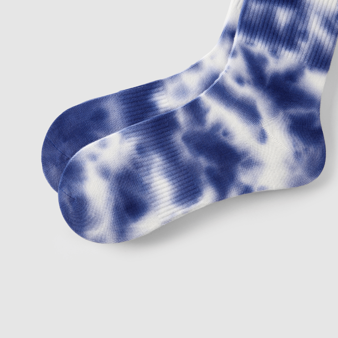 Renaissance Socks Crew Socks 39-44 3-Pack Tie-Dye Crew Socks - Blue