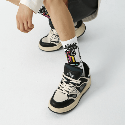 Renaissance Socks Crew Socks 39-44 3-Pack Tie Dye Doodle Crew Socks