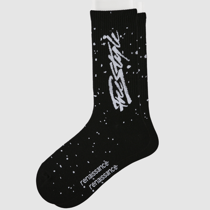 Renaissance Socks Crew Socks 39-44 3-Pack Tie Dye Doodle Crew Socks