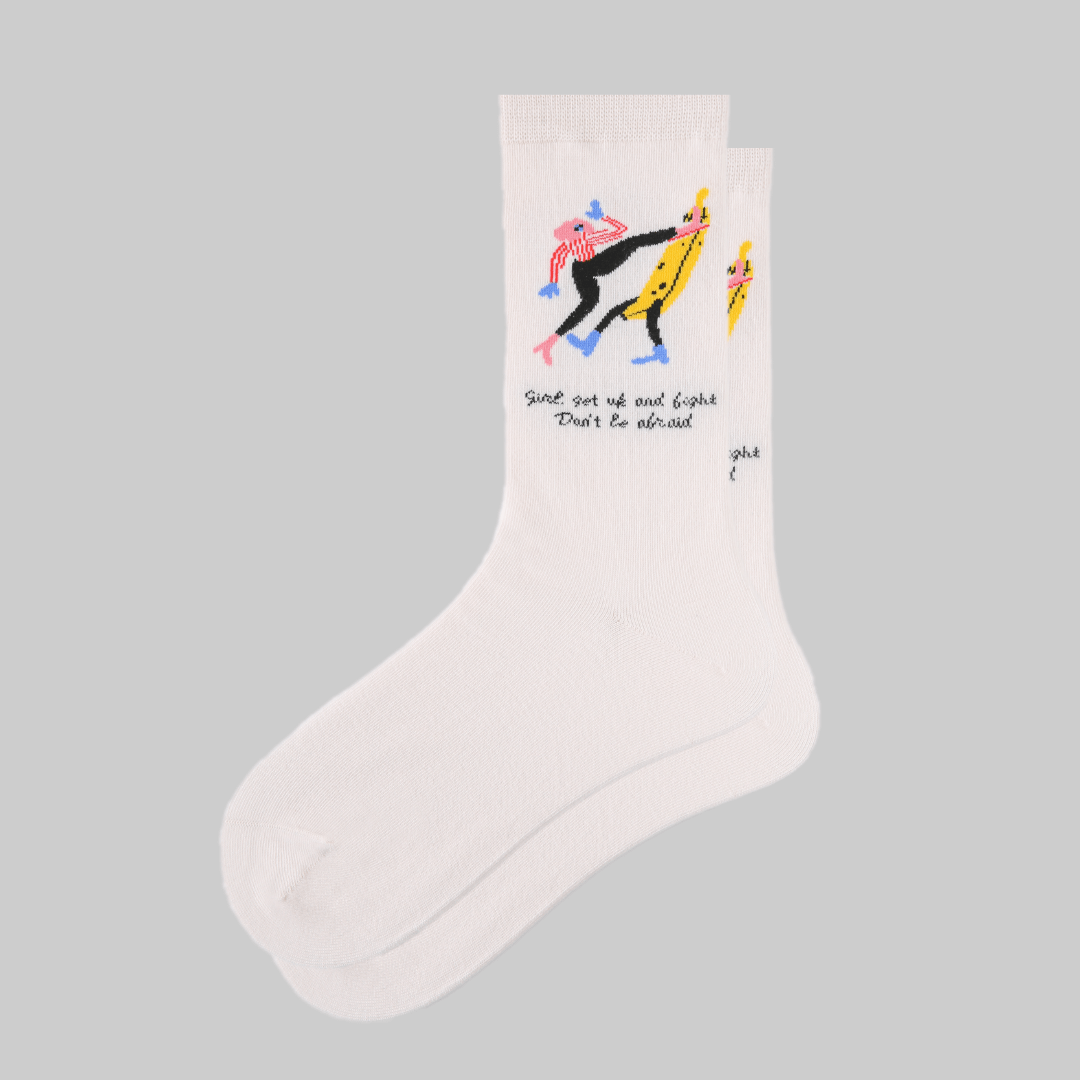 Renaissance Socks Crew Socks 4-10 / White 3-Pack Women's Let's Dance Crew Socks