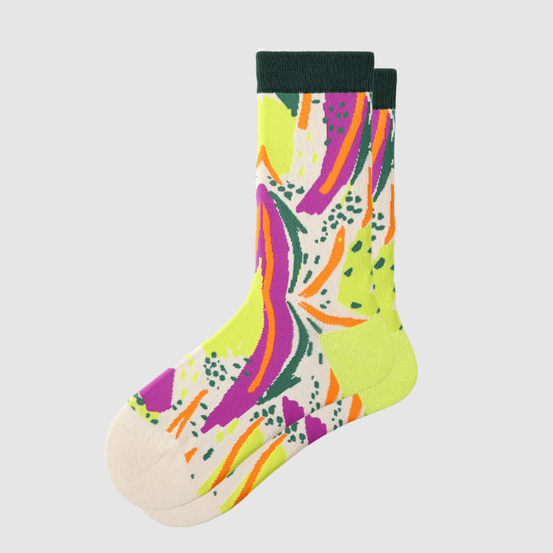 Renaissance Socks Crew Socks 4-10 / Modern Art 01 3-Pack Women's Modern Art Crew Socks