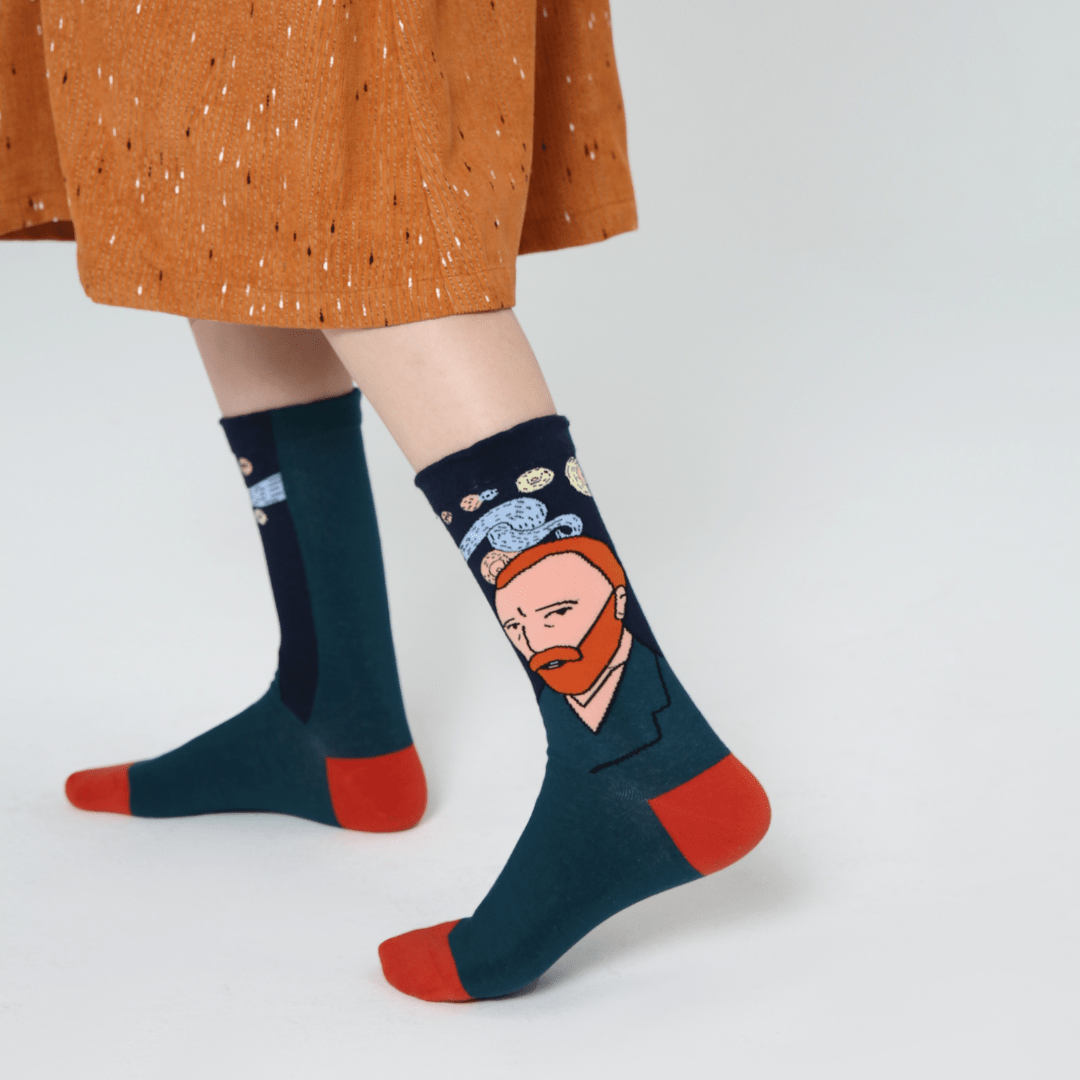 Renaissance Socks Crew Socks 4-10 3-Pack Women's Quirky Vincent van Gogh Crew Socks