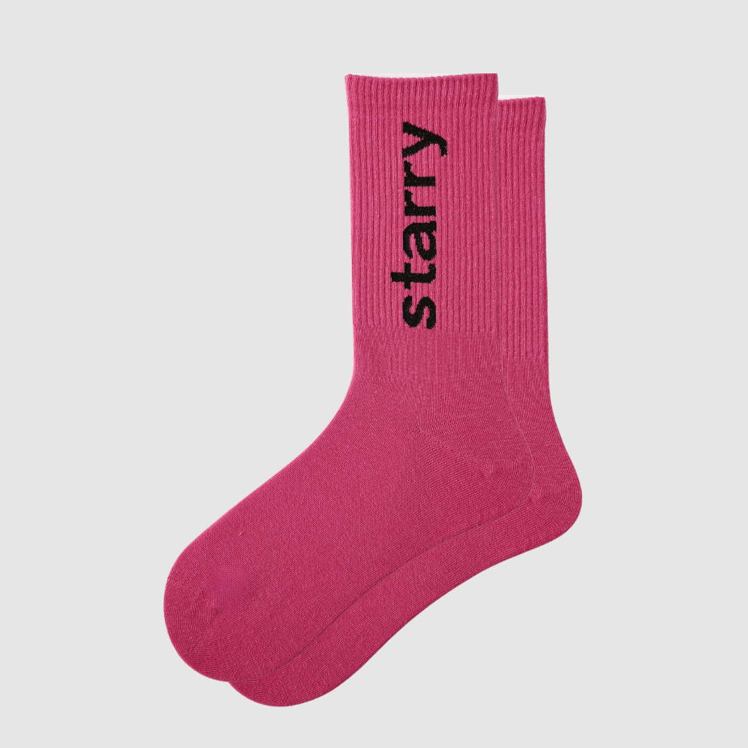 Renaissance Socks Crew Socks 4-10 / Starry Pink 3-Pack Women's Retro Crew Socks