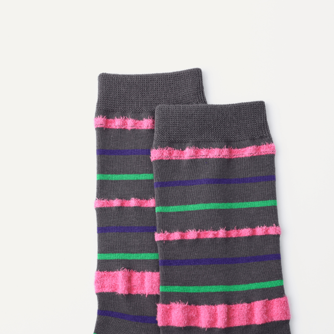 Renaissance Socks Crew Socks 4-10 3-Pack Women's Striped Retro Crew Socks