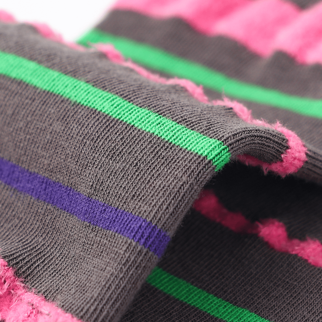 Renaissance Socks Crew Socks 4-10 3-Pack Women's Striped Retro Crew Socks