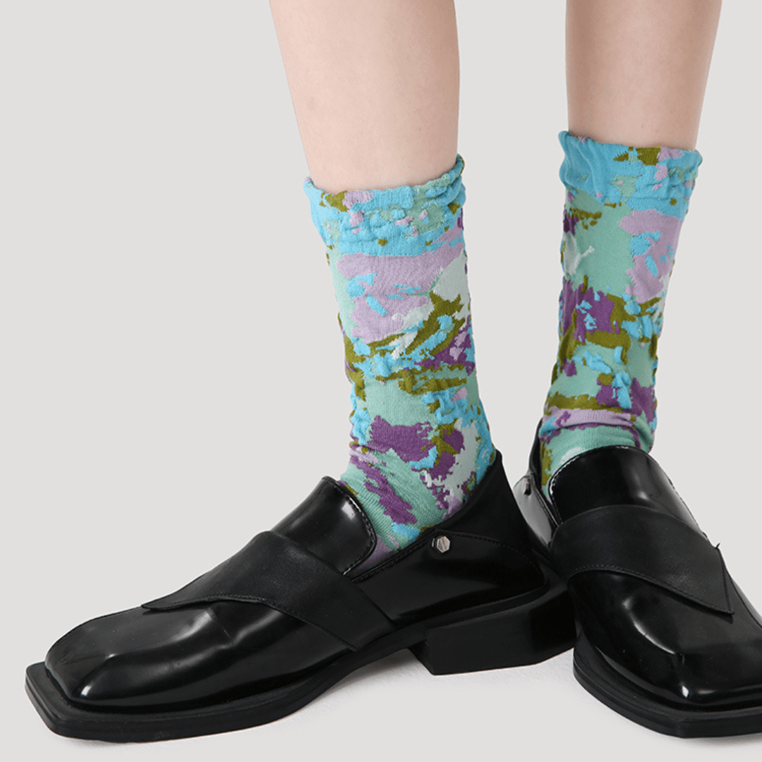 Renaissance Socks Crew Socks 4-10 5-Pack Women's Spring Floral Crew Socks