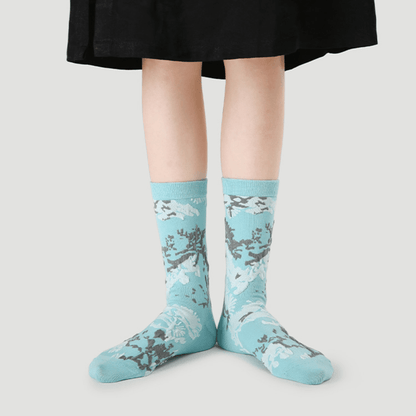 Renaissance Socks Crew Socks 4-10 5-Pack Women's Spring Floral Crew Socks