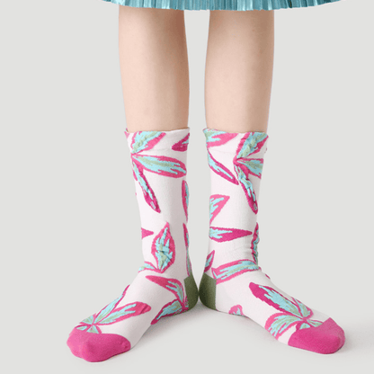 Renaissance Socks Crew Socks 4-10 5-Pack Women's Spring Floral Crew Socks