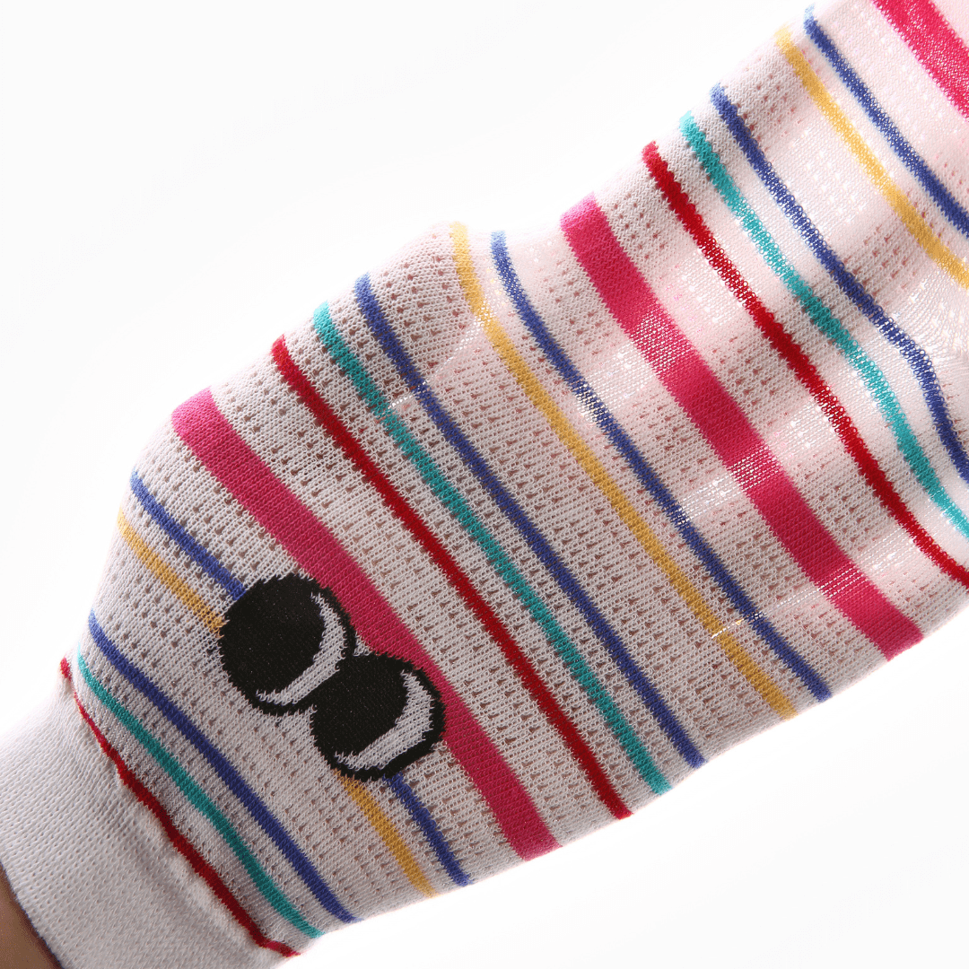 Renaissance Socks Crew Socks 4-10 5-Pack Women's Striped Sheer Socks