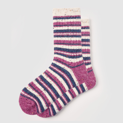 Renaissance Socks Crew Socks 35-39 Berrylicious Yogurt Wool Blend Socks