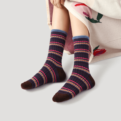 Renaissance Socks Crew Socks 35-39 Cozy Stripe Crew Socks