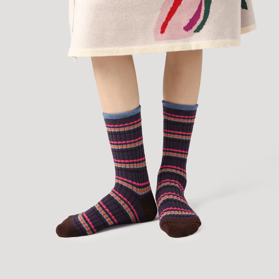 Renaissance Socks Crew Socks 35-39 Cozy Stripe Crew Socks