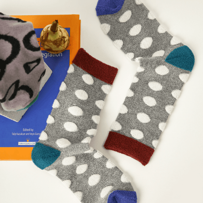 Renaissance Socks Crew Socks 35-39 Cozy Winter Polka Dot Crew Socks