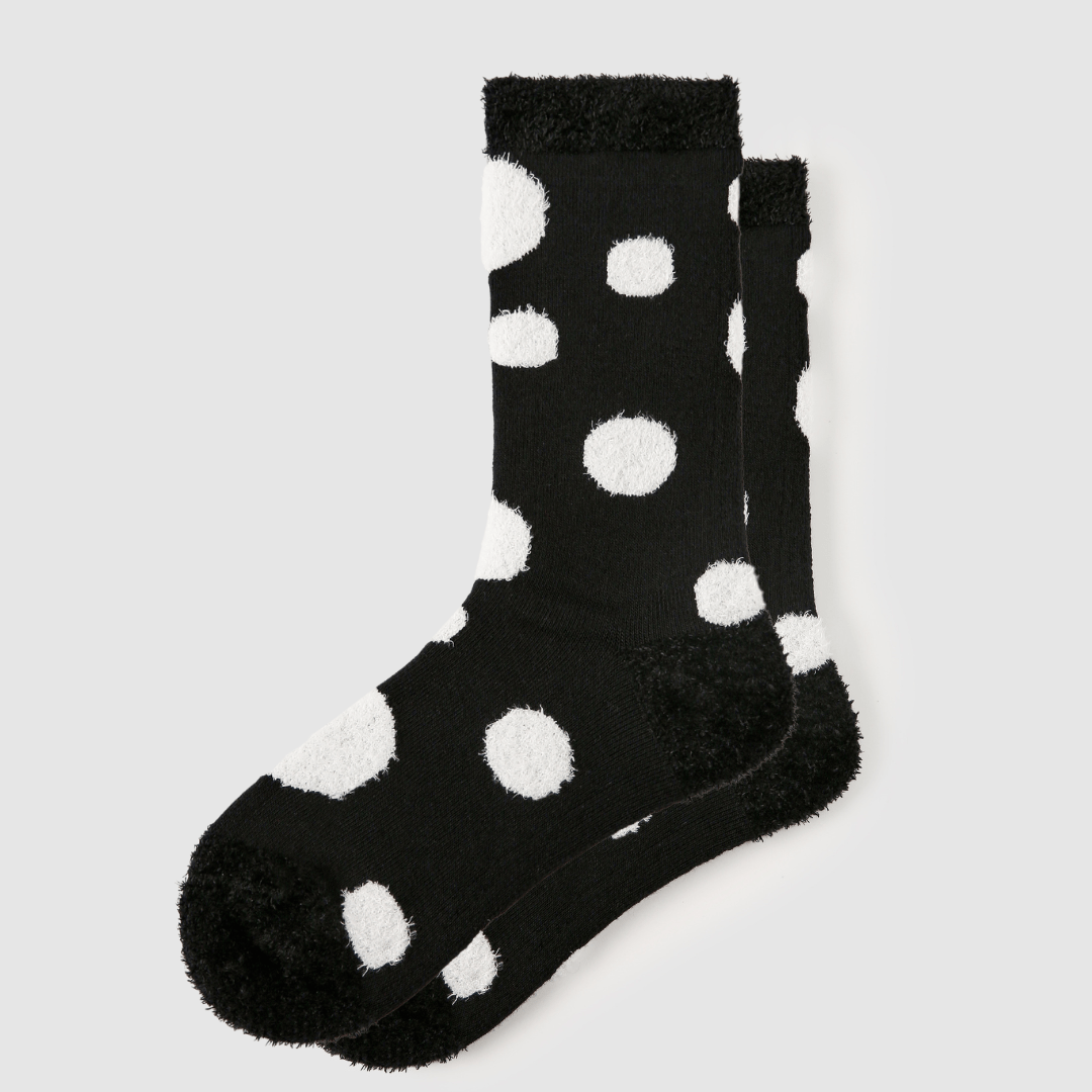 Renaissance Socks Crew Socks 35-39 Cozy Winter Polka Dot Crew Socks