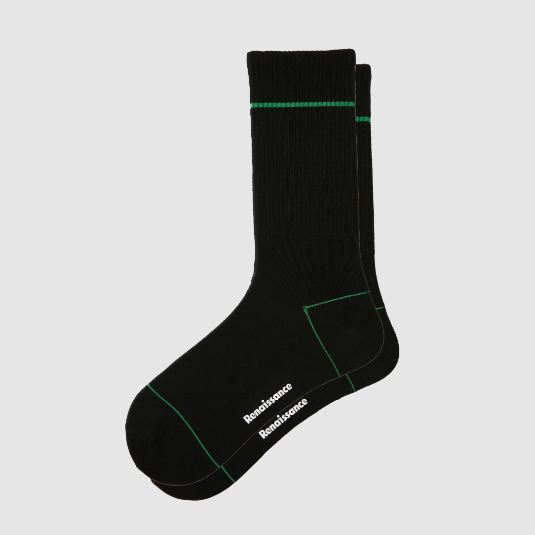 Renaissance Socks Crew Socks 6-12.5 / Black Retro Men's Black Retro Crew Socks