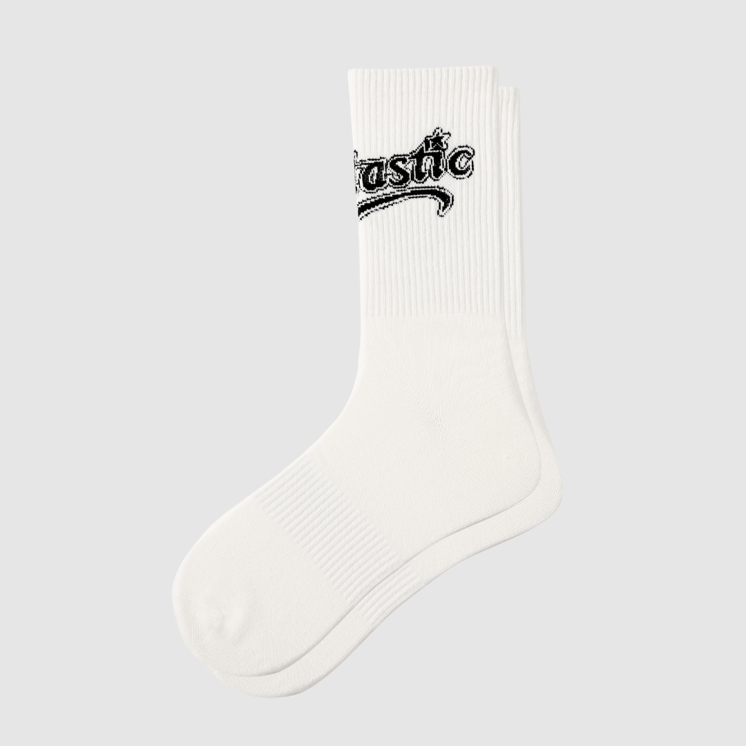 Renaissance Socks Crew Socks 6-12.5 / Fantastic Men's Fantastic Crew Socks - White