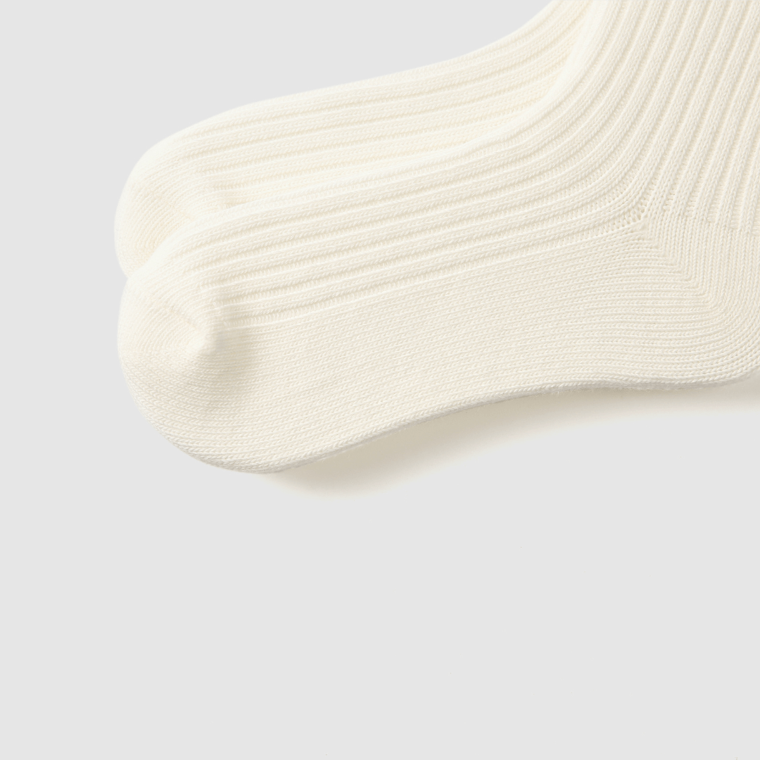 Renaissance Socks Crew Socks Men's White Textured Crew Socks