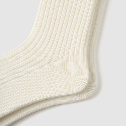 Renaissance Socks Crew Socks Men's White Textured Crew Socks