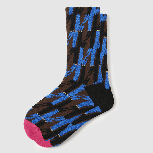 Renaissance Socks Crew Socks 35-39 Midnight Houndstooth Wooly Socks