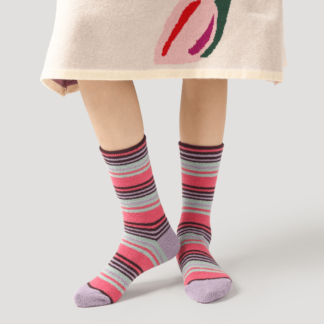 Renaissance Socks Crew Socks 35-39 Stripes Snuggle Socks