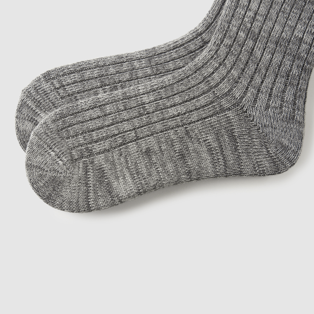 Renaissance Socks Crew Socks 35-39 Textured Lightweight Socks - Gray