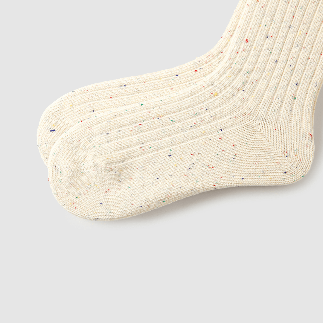 Renaissance Socks Crew Socks 35-39 Textured Lightweight Socks - White