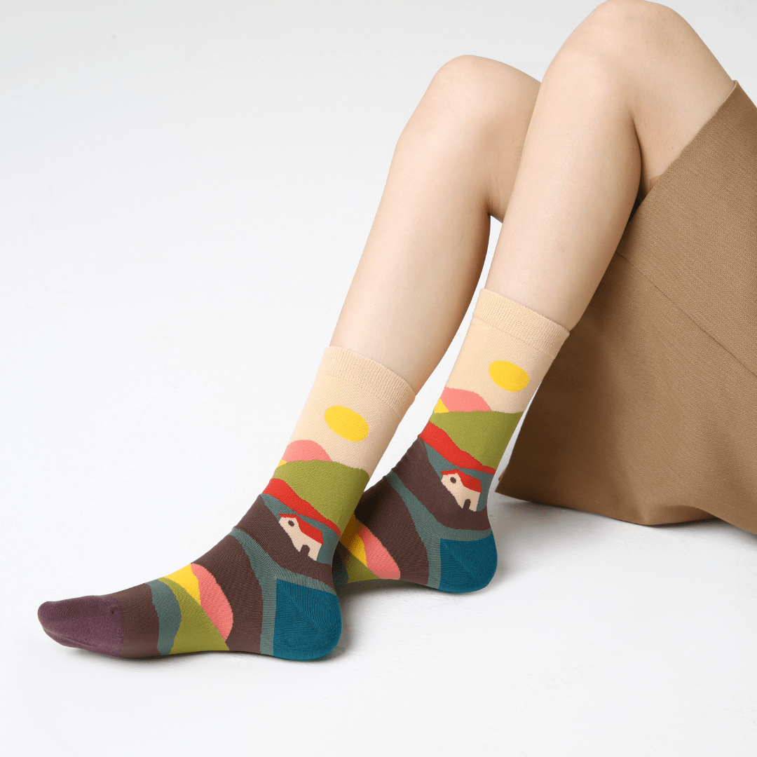 Renaissance Socks Crew Socks 4-10 / Meadow Cottage Women's Meadow Cottage Crew Socks