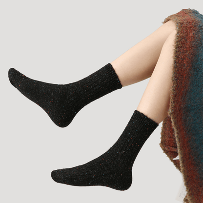 Renaissance Socks Crew Socks 4-10 Women's Merino Wool Blend Speckled Crew Socks