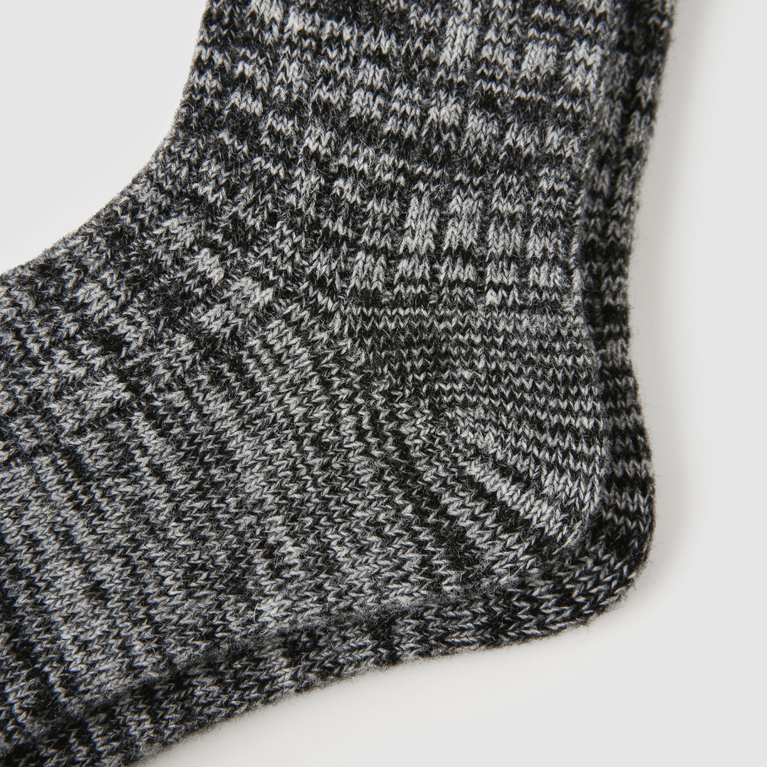 Renaissance Socks Crew Socks 4-10 Women's Merino Wool Blend Striped Crew Socks - Dark Gray