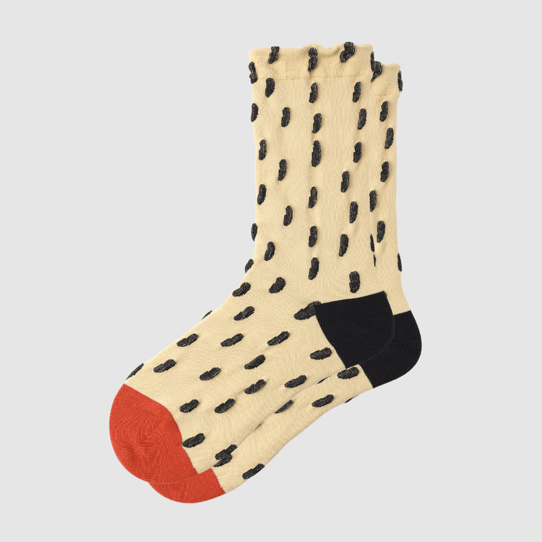 Renaissance Socks Crew Socks 4-10 / Rain Drops Women's Rain Drop Retro Crew Socks