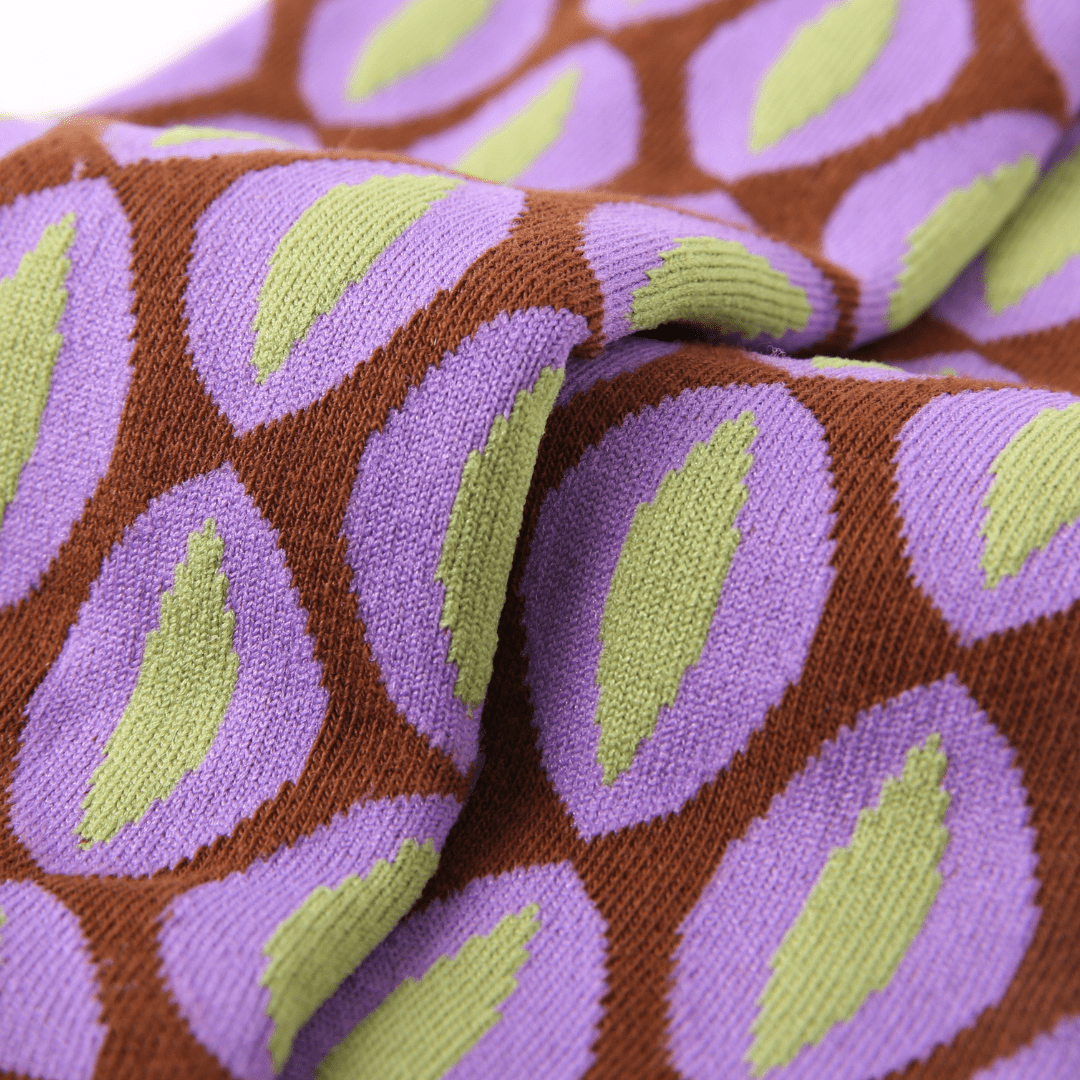 Renaissance Socks Crew Socks Women's Vintage Crew Socks - Purple Dotted