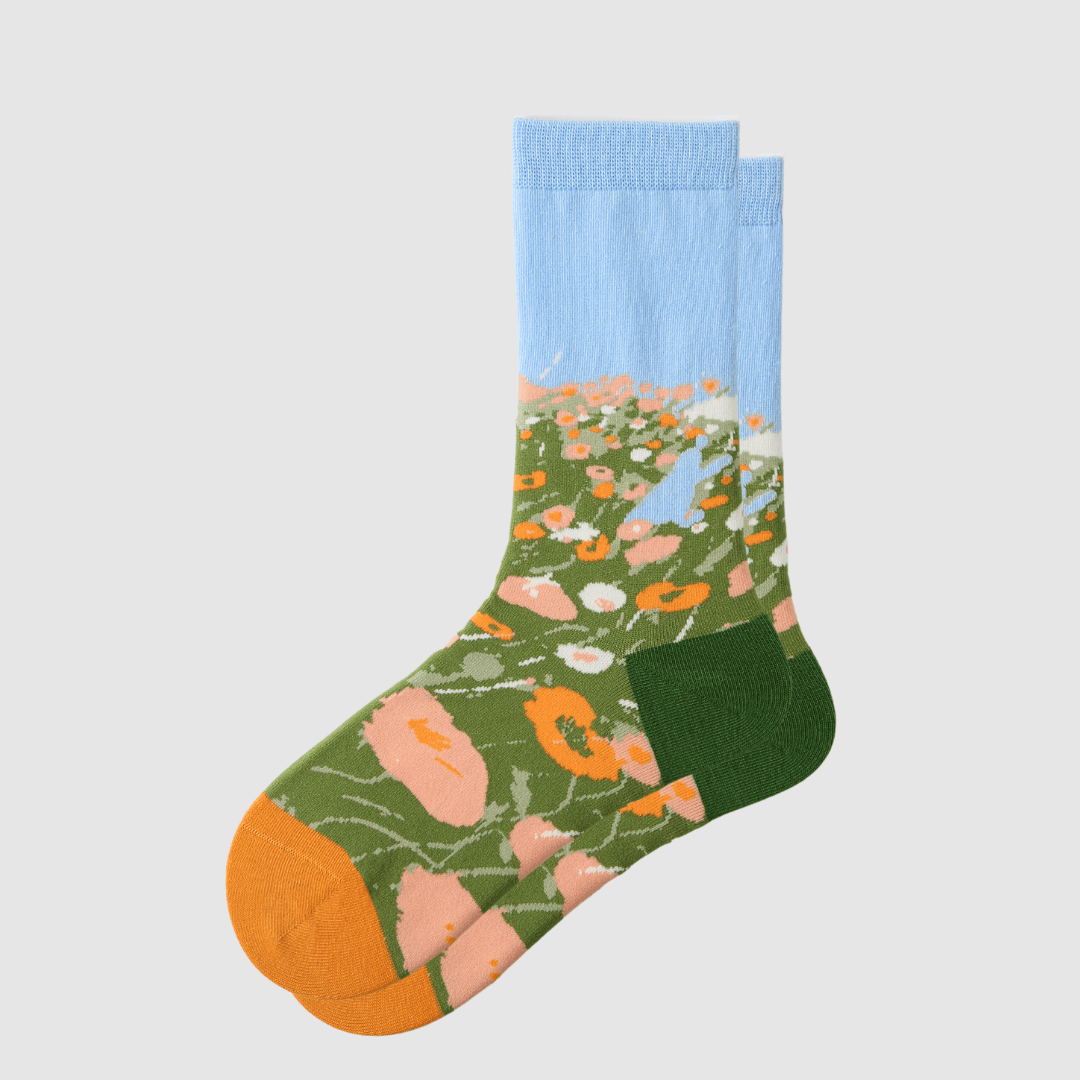 Renaissance Socks Crew Socks 4-10 / Wildflower Women's Wildflower Crew Socks