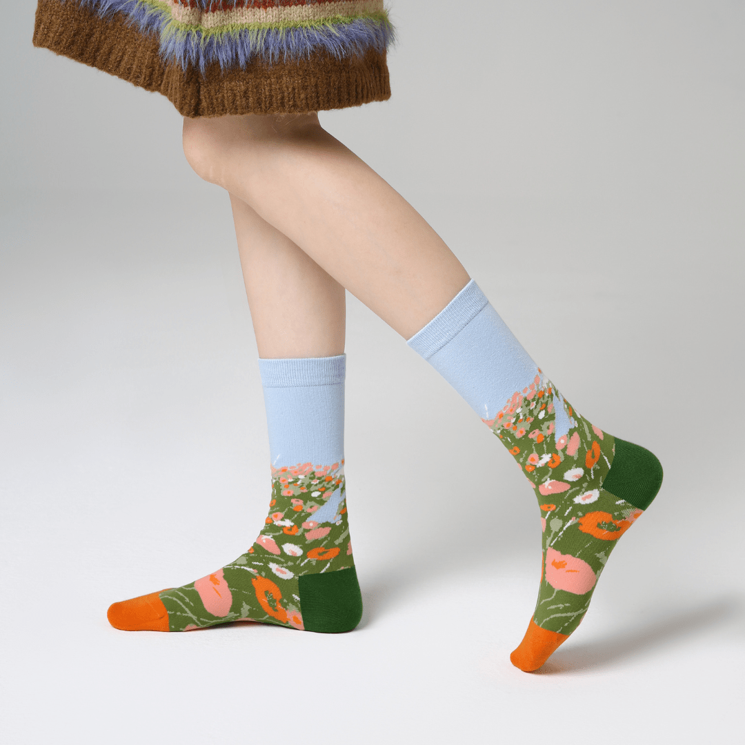 Renaissance Socks Crew Socks 4-10 / Wildflower Women's Wildflower Crew Socks