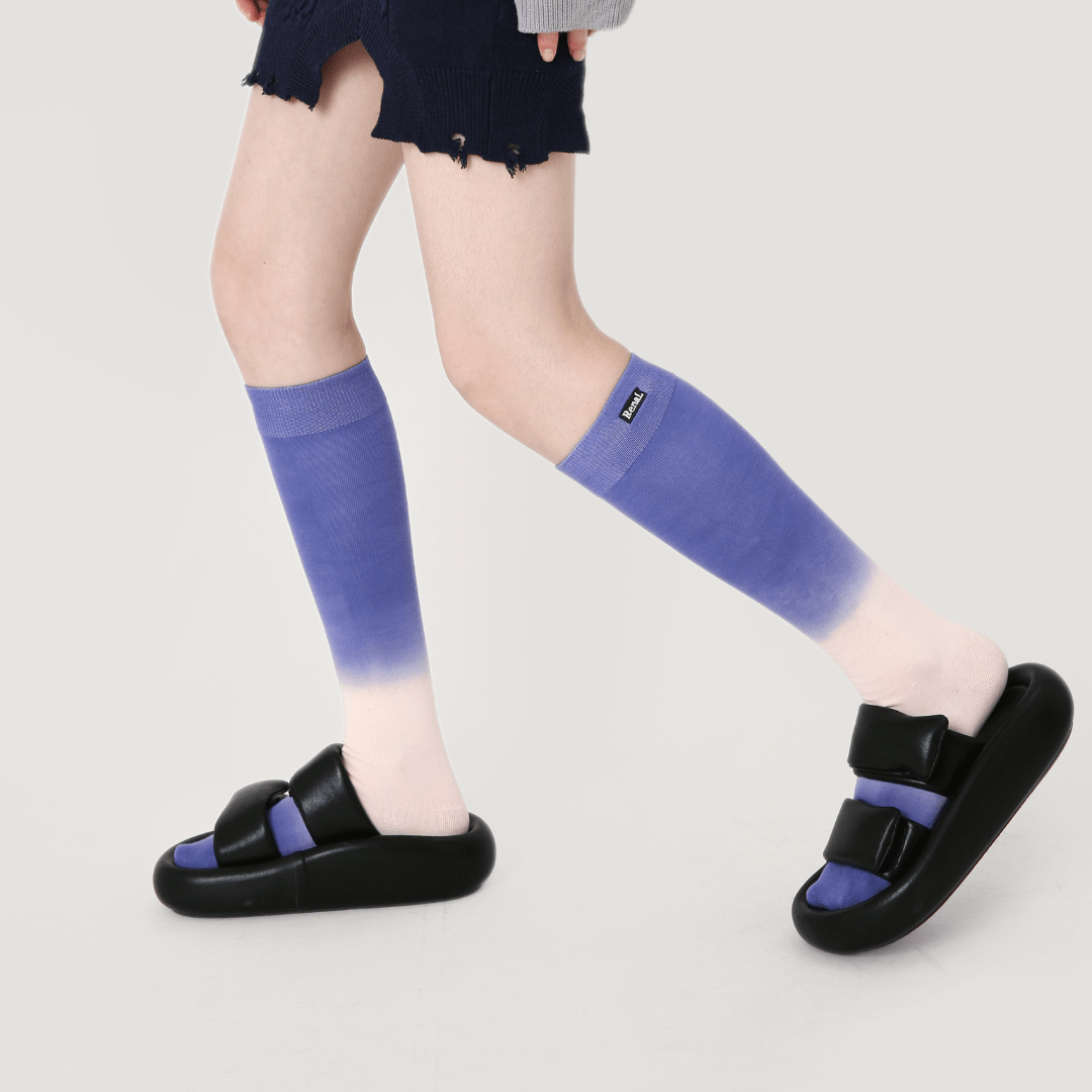 Renaissance Socks Knee-high Socks 35-39 Women's All-Purpose Gradient Knee High Socks - Purple