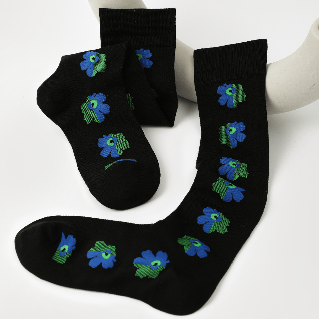 Renaissance Socks Knee-high Socks 35-39 Women's Floral Knee High Socks