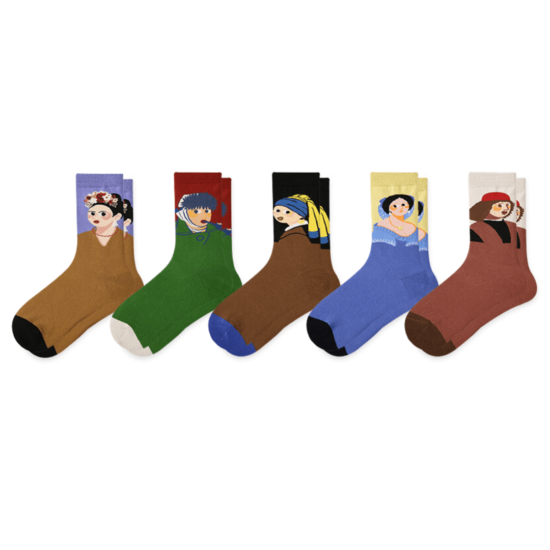 ZYZ Crew Socks 35-39 5-Pack Masterpiece Mashup Socks